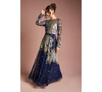 Coast Women's Premium Hand Embellished Maxi Dress in Blush | Size: 12 Coast Blush 12