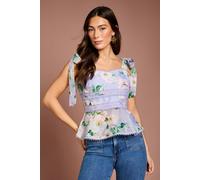 Coast Women's Printed Bow Shoulder Top in Lilac | Size: 16 Coast Lilac 16