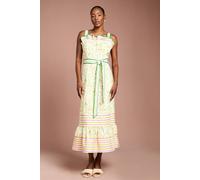 Coast Women's Printed Twill Ruffle Midi Dress in Ivory | Size: 14 Coast Ivory 14