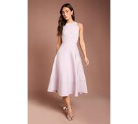 Coast Women's Ribbed Bandage Halterneck Midi Dress in Lilac | Size: 18