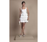 Coast Women's Ruffle Hem Mini Wedding Dress in Ivory | Size: 10 Coast Ivory 10