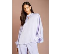 Coast Women's Satin Batwing Sleeve Shirt in Lilac | Size: Large Coast Lilac L