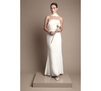 Coast Women's Satin Fishtail Wedding Dress with Drape Scarf in Ivory | Size: 16 Coast Ivory 16