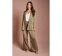 Coast Women's Satin Flare Trouser in Pistachio | Size: 16