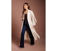 Coast Women's Satin Occasion Trench Coat in Champagne | Size: 10