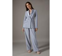 Coast Women's Satin Twill Panel Trouser in Grey Blue | Size: 10 Coast Grey Blue 10