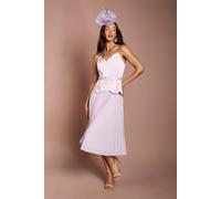 Coast Women's Scallop Detail Pleated Midi Dress in Lilac | Size: 12
