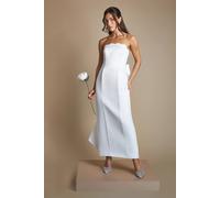 Coast Women's Scallop Neck Bow Back Wedding Dress in Ivory | Size: 16