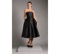 Coast Women's Scalloped Strapless Midi Dress in Black | Size: 18 Coast Black 18