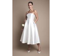 Coast Women's Scalloped Strapless Midi Wedding Dress in Ivory | Size: 12 Coast Ivory 12