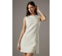 Coast Women's Sequin Boucle Shift Dress With Bows in Ivory | Size: 10 Coast Ivory 10