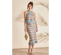 Coast Women's Sequin Crochet Skirt With Tassel | Size: 12