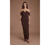 Coast Women's Shawl Back Two In One Contour Collective Bridesmaid Dress in Espresso | Size: 8