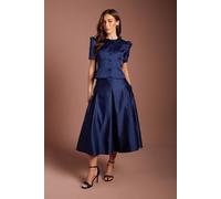 Coast Women's Short Sleeve Button Through Fitted Jacket in Navy | Size: 8