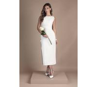 Coast Women's Slash Neck Midaxi Wedding Dress in Ivory | Size: 12 Coast Ivory 12