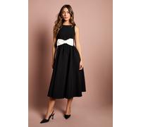 Sleeveless Crepe Midi Dress With Statement Bow Coast Mono 10