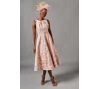 Coast Women's Sleeveless Jacquard Fit & Flare Midi Dress in Pink | Size: 10 Coast Pink 10