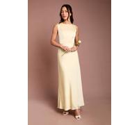 Coast Women's Sleeveless Satin Bridesmaid Dress in Lemon | Size: 14