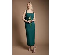 Coast Women's Sleeveless Square Neck Bow Back Midaxi Bridesmaid Dress in Emerald | Size: 14