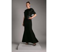 Coast Women's Slinky Draped Detail Fishtail Maxi Dress in Black | Size: 8