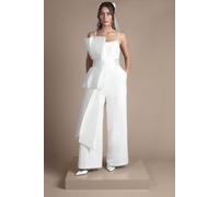 Coast Women's Strapless Bow Detail Wide Leg Bridal Jumpsuit in Ivory | Size: 10 Coast Ivory 10