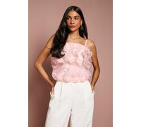 Coast Women's Strapless Frill Cami in Blush | Size: 14 Coast Blush 14