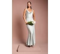 Coast Women's Strappy Cowl Maxi with Floral Detail Bridesmaid Dress in Sage | Size: 18 Coast Sage 18