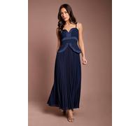 Coast Women's Strappy Crepe Maxi Dress in Navy | Size: 14 Coast Navy 14