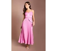 Coast Women's Strappy Crepe Maxi Dress in Pink | Size: 16