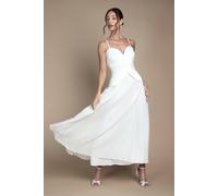 Coast Women's Strappy Crepe Maxi Wedding Dress in Ivory | Size: 12 Coast Ivory 12