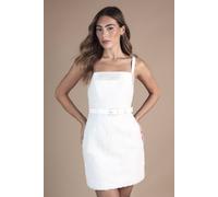 Coast Women's Strappy Embellished Belted Mini Dress in Ivory | Size: 10 Coast Ivory 10