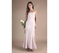 Coast Women's Strappy Fitted Satin Trim Bridesmaid Dress in Blush | Size: 14 Coast Blush 14