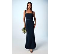 Coast Women's Strappy Satin Bridesmaid Dress With Tie Back Detail in Navy | Size: 12 Coast Navy 12