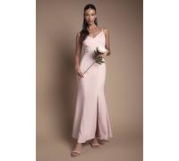 Coast Women's Strappy V Neck Satin Trim Bridesmaid Dress in Blush | Size: 10