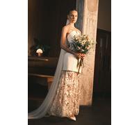 Coast Women's Structured Bandeau Maxi Wedding Dress with Lace Skirt in Ivory | Size: 16 Coast Ivory 16