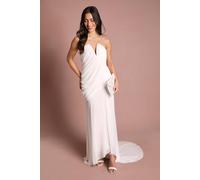 Coast Women's Structured Bodice Drape Detail Bandeau Wedding Dress in Ivory | Size: 10 Coast Ivory 10