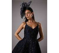 Coast Women's Structured Mesh Bow Flat Fascinator in Black Coast Black One Size