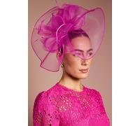 Coast Women's Structured Mesh Bow Flat Fascinator in Magenta