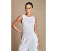 Coast Women's Swan Embellished Ribbed Vest Top in Ivory | Size: 16