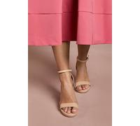 Coast Women's Talia Faux Leather Platform High Heeled Sandals in Nude | Size: 8