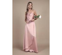 Coast Women's Teen Cowl Front Waterfall Skirt Bridesmaid Dress in Antique Rose | Size: 14/15 Years