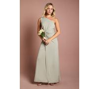 Coast Women's Teen Jersey One Shoulder Twist Detail Bridesmaid Dress in Sage | Size: 14-15 Years Coast Sage 14-15 Years