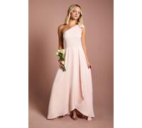 Coast Women's Teen One Shoulder Bow Bridesmaid Dress in Blush | Size: 15/16 Years
