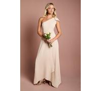 Coast Women's Teen One Shoulder Bow Bridesmaid Dress in Champagne | Size: 13/14 Years