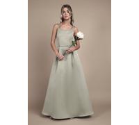Coast Women's Teen Structured Satin Full Skirted Bridesmaid Dress in Sage | Size: 14/15 Years