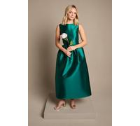 Coast Women's Teen Twill Bow Maxi Bridesmaid Dress in Emerald | Size: 15/16 Years