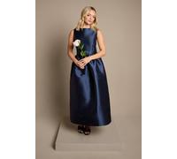 Coast Women's Teen Twill Bow Maxi Bridesmaid Dress in Navy | Size: 13/14 Years