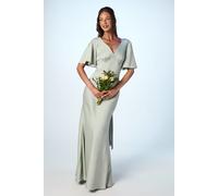 Coast Women's Tie Back Satin Back Crepe Bridesmaid Dress in Sage | Size: 14 Coast Sage 14