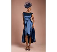 Coast Women's Twill Hi-Lo Midi Dress in Navy | Size: 8 Coast Navy 8