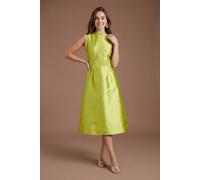Coast Women's Twill Lace Dress in Chartreuse | Size: 18